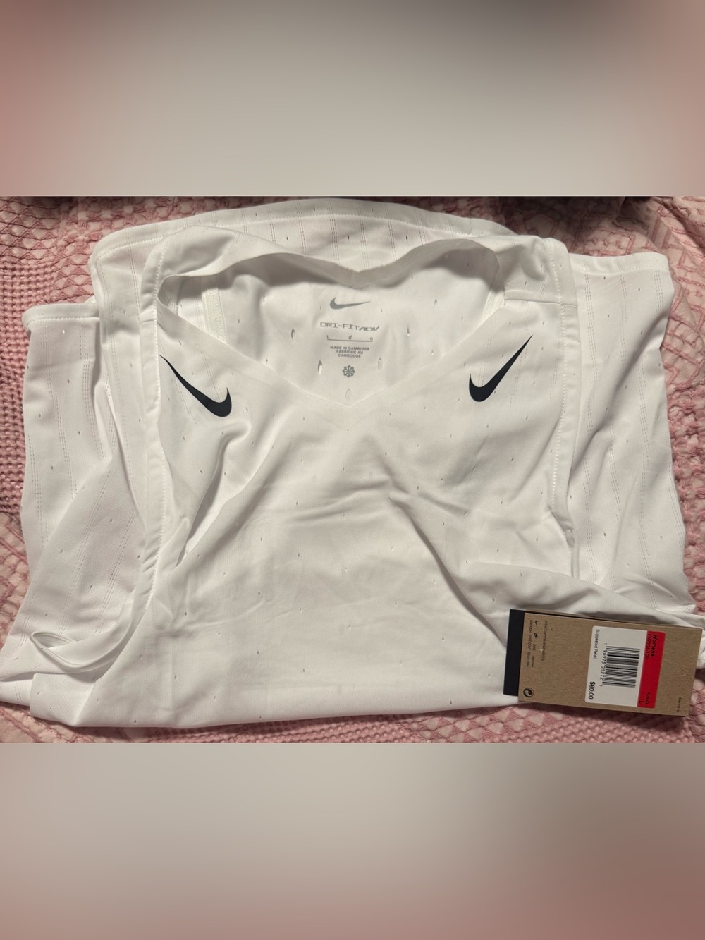Nike Dri-Fit Women's Running Tank Top Size L White NWT